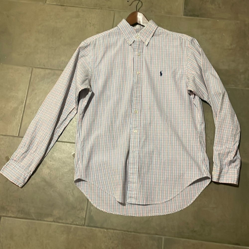 Ralph Lauren, blue red and white button up